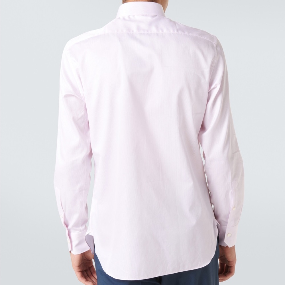 Ermenegildo Zegna Trofeo Luxury Men’s Light Pink Dress Shirt Sz Medium - Picture 2 of 9